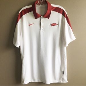 {Nike} Arkansas Razorbacks Logo Dri-Fit Polo XL